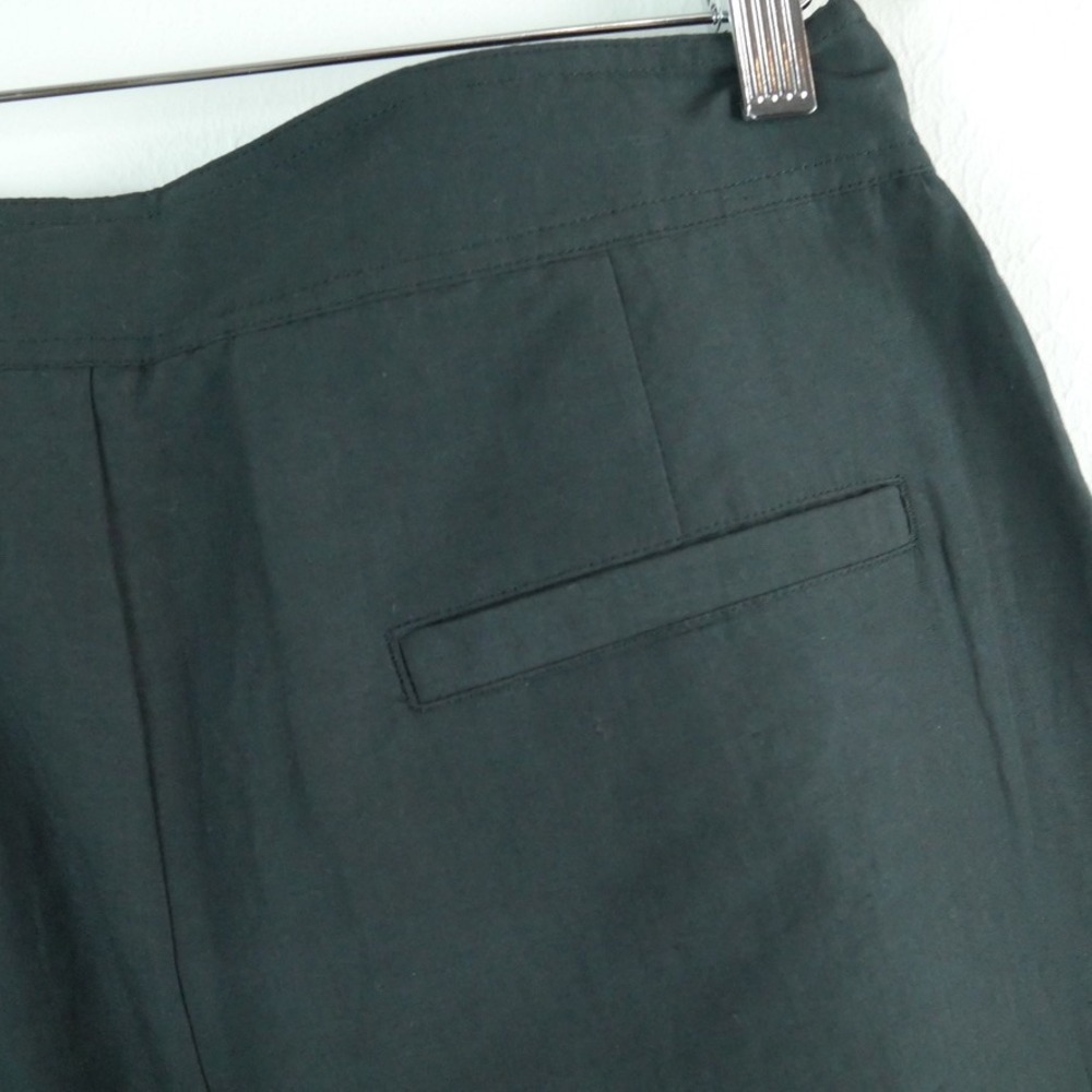 INSIS FEMME Asymmetric Cotton Linen Pants Black Wide Leg Large NEW Avant Garde - Picture 10 of 11